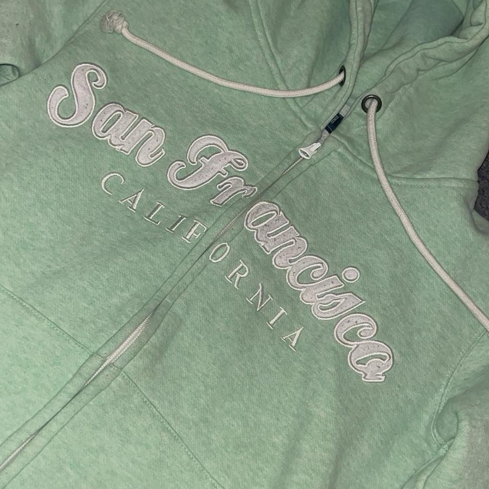 Green Hooded Women's Hoodie - Picture 3 of 6